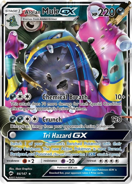 Buy Pokemon cards Australia - Muk GX 84/147 - Premium Raw Card from Monster Mart - Pokémon Card Emporium - Shop now at Monster Mart - Pokémon Cards Australia. Burning Shadows, GX, MMB30