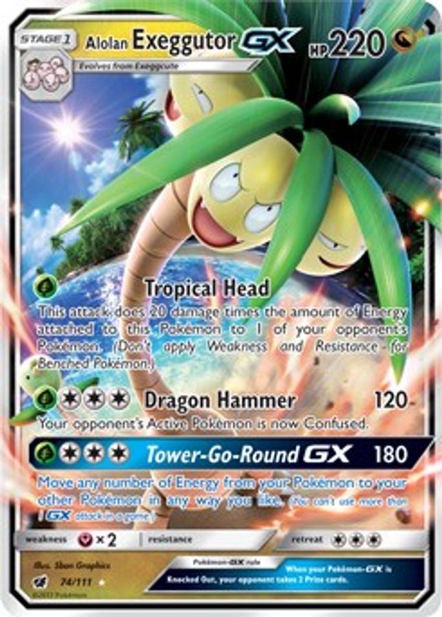 Buy Pokemon cards Australia - Exeggutor GX 74/111 - Premium Raw Card from Monster Mart - Pokémon Card Emporium - Shop now at Monster Mart - Pokémon Cards Australia. Crimson Invasion, GX, SM