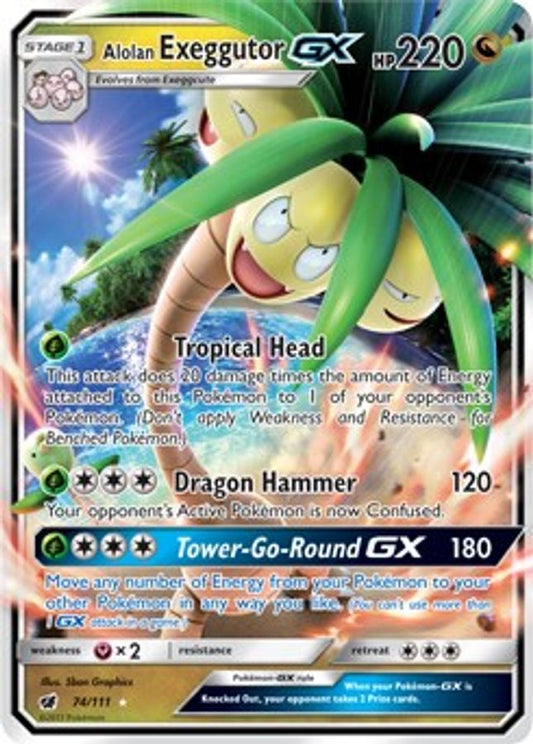 Buy Pokemon cards Australia - Exeggutor GX 74/111 - Premium Raw Card from Monster Mart - Pokémon Card Emporium - Shop now at Monster Mart - Pokémon Cards Australia. Crimson Invasion, GX, SM