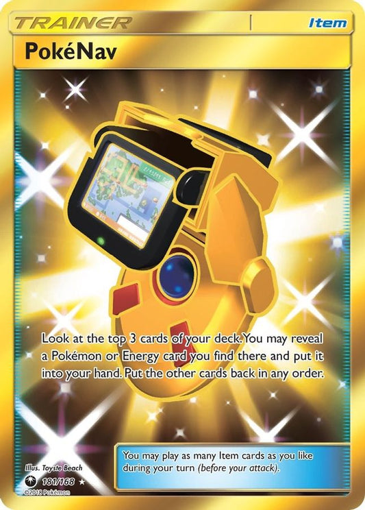 Buy Pokemon cards Australia - PokeNav 181/168 - Premium Raw Card from Monster Mart - Pokémon Card Emporium - Shop now at Monster Mart - Pokémon Cards Australia. Celestial Storm, Gold, MMB30, Trainer