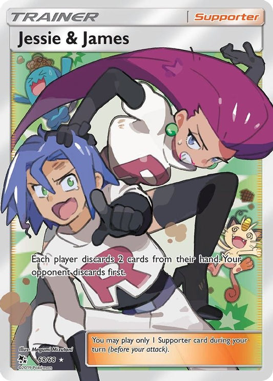 Buy Pokemon cards Australia - Jessie & James 68/68 - Premium Raw Card from Monster Mart - Pokémon Card Emporium - Shop now at Monster Mart - Pokémon Cards Australia. Full Art, Hidden Fates, Trainer