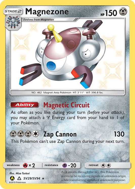 Buy Pokemon cards Australia - Magnezone SV29/SV94 - Premium Raw Card from Monster Mart - Pokémon Card Emporium - Shop now at Monster Mart - Pokémon Cards Australia. Hidden Fates, Shiny Holo Rare, Shiny Vault