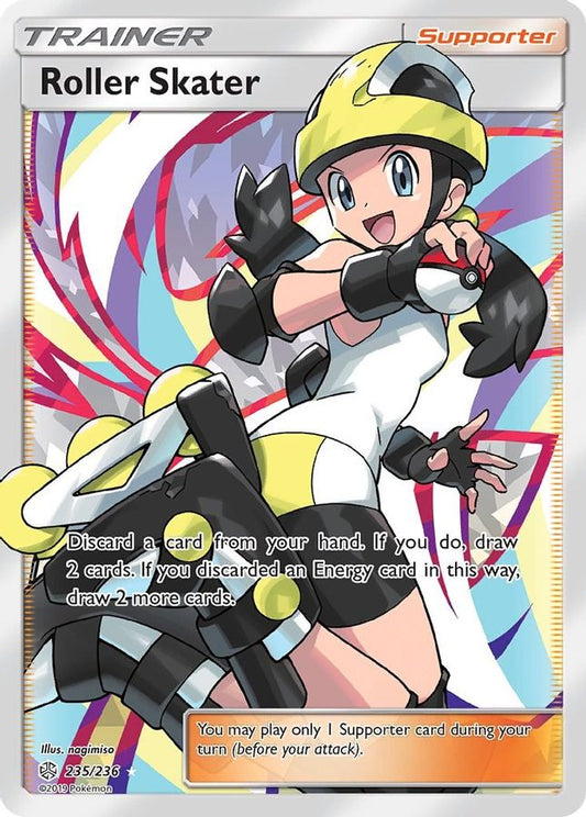 Buy Pokemon cards Australia - Roller Skater 235/236 - Premium Raw Card from Monster Mart - Pokémon Card Emporium - Shop now at Monster Mart - Pokémon Cards Australia. Cosmic Eclipse, Full Art, MMB20, Trainer