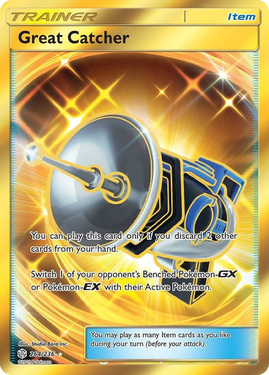 Buy Pokemon cards Australia - Great Catcher 264/236 - Premium Raw Card from Monster Mart - Pokémon Card Emporium - Shop now at Monster Mart - Pokémon Cards Australia. Cosmic Eclipse, Secret Rare