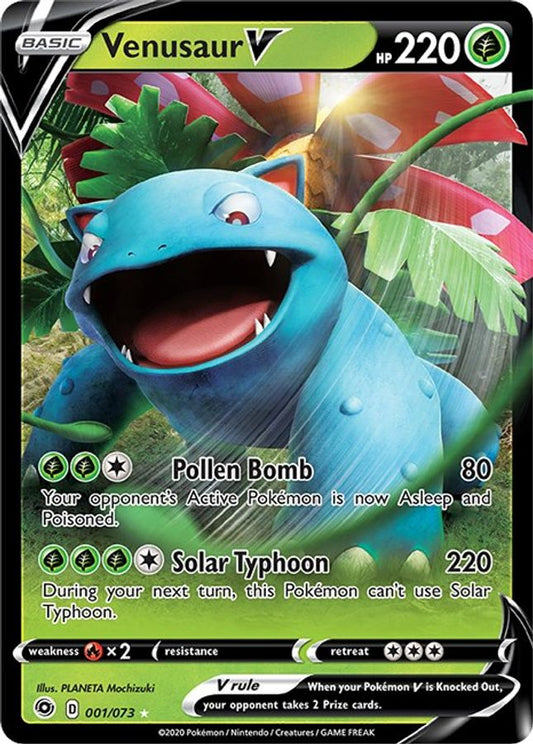 Buy Pokemon cards Australia - Venusaur V 001/073 - Premium Raw Card from Monster Mart - Pokémon Card Emporium - Shop now at Monster Mart - Pokémon Cards Australia. Champion's Path
