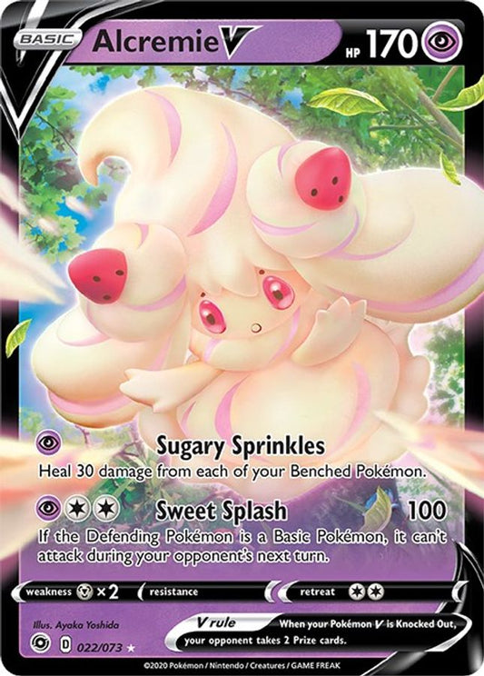 Buy Pokemon cards Australia - Alcremie V 022/073 - Premium Raw Card from Monster Mart - Pokémon Card Emporium - Shop now at Monster Mart - Pokémon Cards Australia. Champion's Path, New 19 Mar