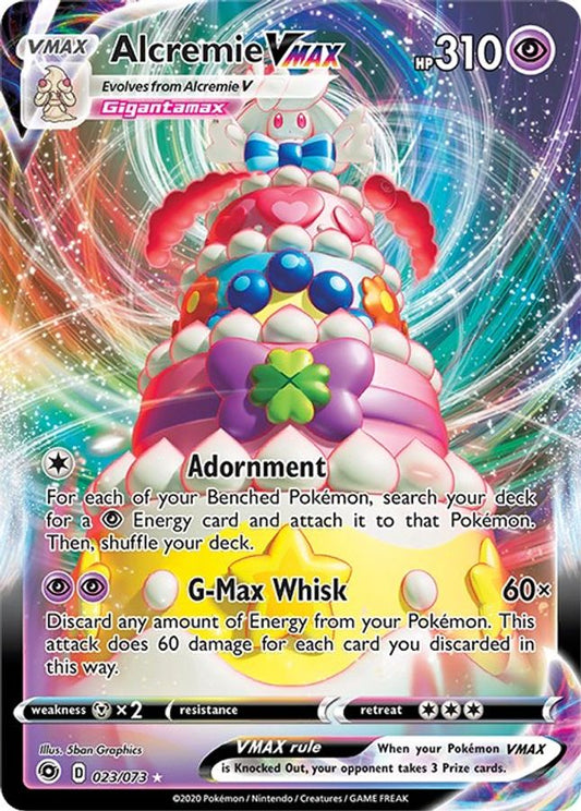 Buy Pokemon cards Australia - Alcremie VMAX 023/073 - Premium Raw Card from Monster Mart - Pokémon Card Emporium - Shop now at Monster Mart - Pokémon Cards Australia. Champion's Path, MMB40, VMAX