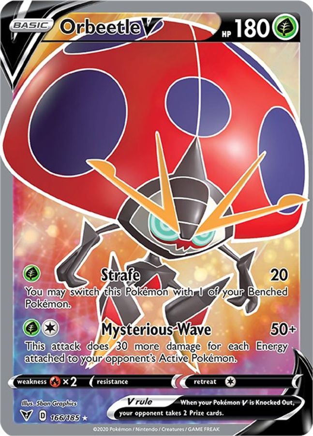 Buy Pokemon cards Australia - Orbeetle V 166/185 - Premium Raw Card from Monster Mart - Pokémon Card Emporium - Shop now at Monster Mart - Pokémon Cards Australia. Full Art, Vivid Voltage