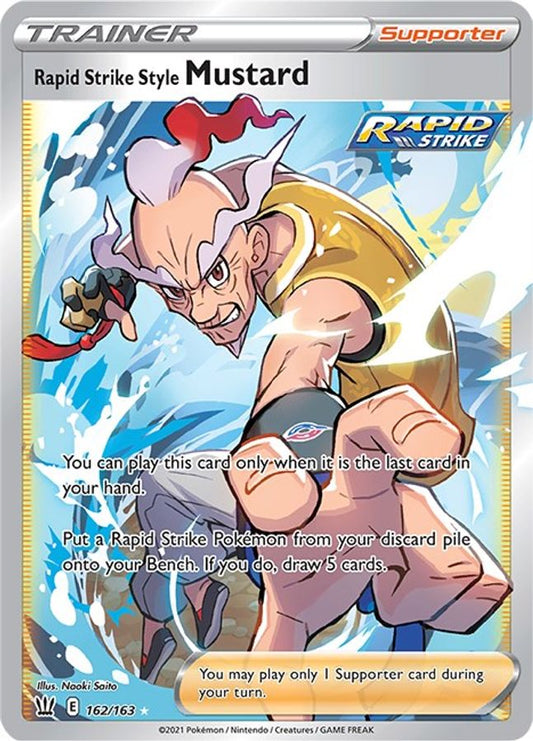 Buy Pokemon cards Australia - Mustard Trainer 162/163 - Premium Raw Card from Monster Mart - Pokémon Card Emporium - Shop now at Monster Mart - Pokémon Cards Australia. Battle Styles, MMB20, Trainer