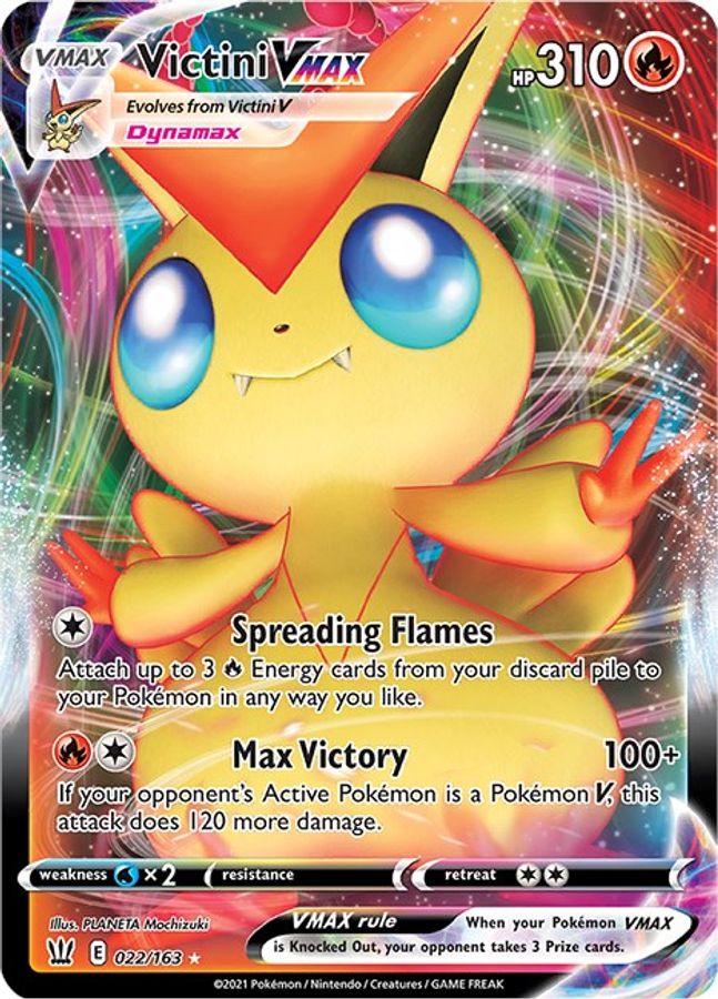Buy Pokemon cards Australia - Victini VMAX 022/163 - Premium Raw Card from Monster Mart - Pokémon Card Emporium - Shop now at Monster Mart - Pokémon Cards Australia. Battle Styles, VMAX