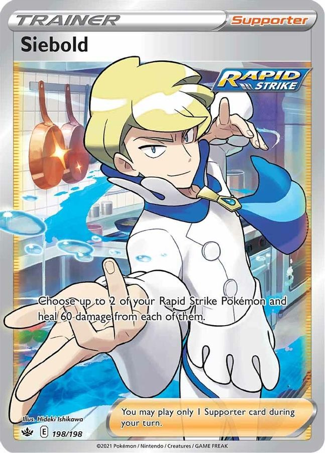 Buy Pokemon cards Australia - Siebold 198/198 - Premium  from Monster Mart - Pokémon Card Emporium - Shop now at Monster Mart - Pokémon Cards Australia. Chilling Reign, Trainer