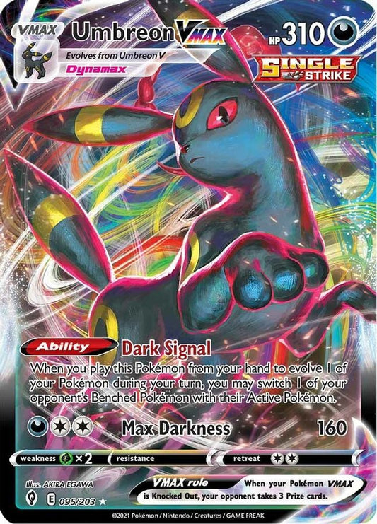 Buy Pokemon cards Australia - Umbreon VMAX 095/203 - Premium Raw Card from Monster Mart - Pokémon Card Emporium - Shop now at Monster Mart - Pokémon Cards Australia. Evolving Skies, VMAX