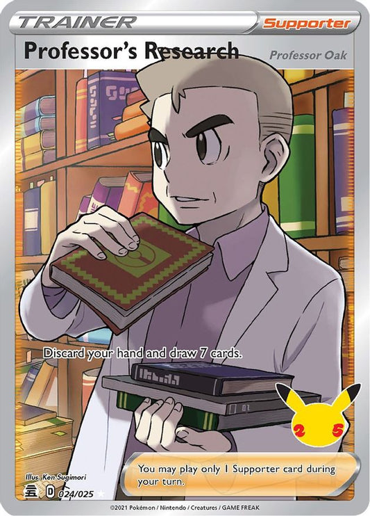 Buy Pokemon cards Australia - Professor's Research 024/025 - Premium Raw Card from Monster Mart - Pokémon Card Emporium - Shop now at Monster Mart - Pokémon Cards Australia. Celebrations, Trainer