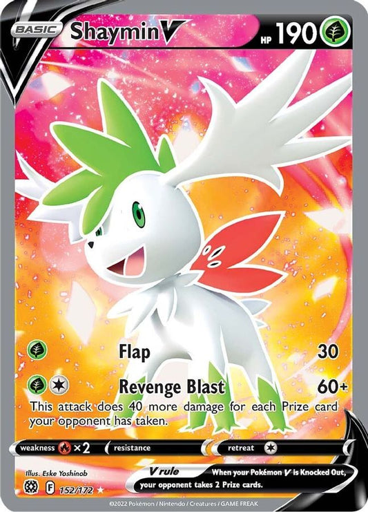 Buy Pokemon cards Australia - Shaymin V 152/172 - Premium Raw Card from Monster Mart - Pokémon Card Emporium - Shop now at Monster Mart - Pokémon Cards Australia. Brilliant Stars, Full Art