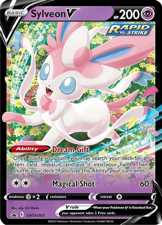 Buy Pokemon cards Australia - Sylveon V Promo SWSH202 - Premium Raw Card from Monster Mart - Pokémon Card Emporium - Shop now at Monster Mart - Pokémon Cards Australia. MMB40, Promo, Sword & Shield