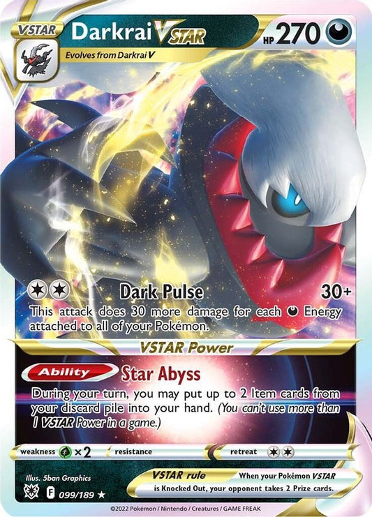 Buy Pokemon cards Australia - Darkrai VSTAR 099/189 - Premium Raw Card from Monster Mart - Pokémon Card Emporium - Shop now at Monster Mart - Pokémon Cards Australia. Astral Radiance, VSTAR