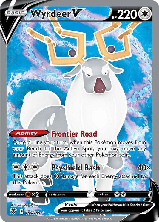 Buy Pokemon cards Australia - Wyrdeer V 180/189 - Premium Raw Card from Monster Mart - Pokémon Card Emporium - Shop now at Monster Mart - Pokémon Cards Australia. Astral Radiance, Full Art, Ultra Rare