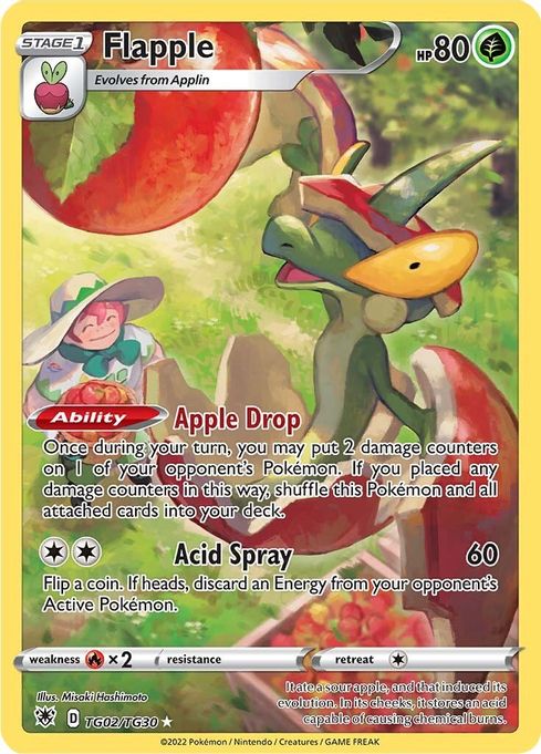 Buy Pokemon cards Australia - Flapple TG02/TG30 - Premium Raw Card from Monster Mart - Pokémon Card Emporium - Shop now at Monster Mart - Pokémon Cards Australia. Astral Radiance, Trainer Gallery