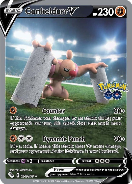 Buy Pokemon cards Australia - Conkeldurr V 074/078 - Premium Raw Card from Monster Mart - Pokémon Card Emporium - Shop now at Monster Mart - Pokémon Cards Australia. Alt Art, Pokemon Go