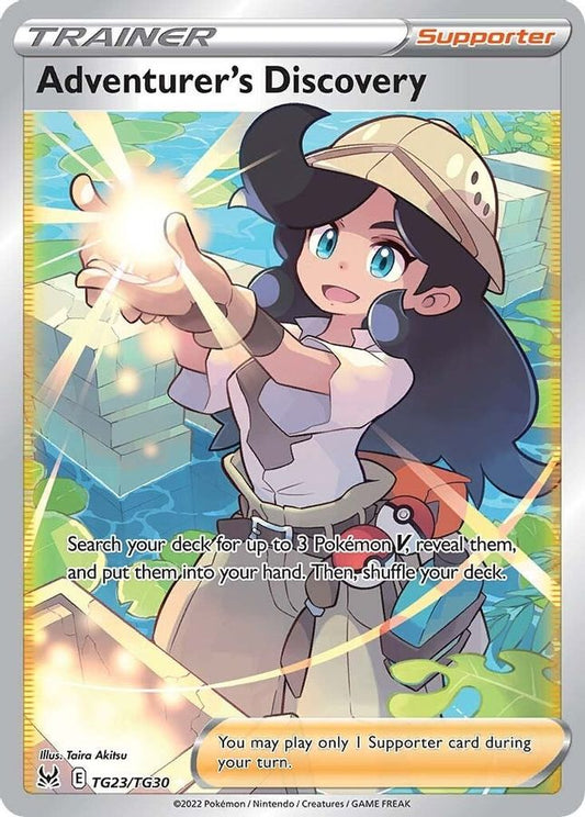Buy Pokemon cards Australia - Adventurer's Discovery TG23/TG30 - Premium Raw Card from Monster Mart - Pokémon Card Emporium - Shop now at Monster Mart - Pokémon Cards Australia. Lost Origin, MMB30, Trainer, Trainer Gallery