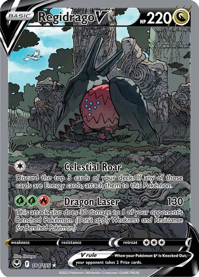 Buy Pokemon cards Australia - Regidrago V 184/195 - Premium Raw Card from Monster Mart - Pokémon Card Emporium - Shop now at Monster Mart - Pokémon Cards Australia. Alt Art, MMB10, Silver Tempest, Ultra Rare