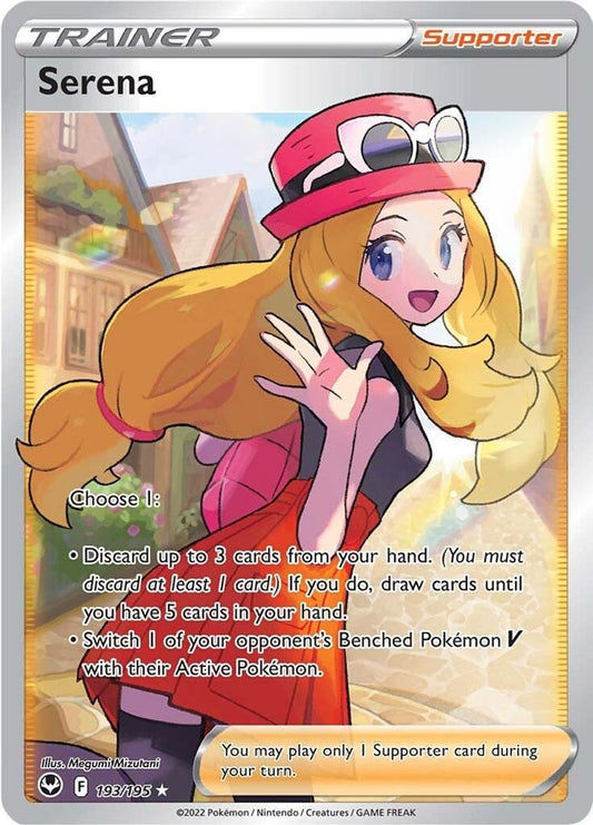 Buy Pokemon cards Australia - Serena 193/195 - Premium Raw Card from Monster Mart - Pokémon Card Emporium - Shop now at Monster Mart - Pokémon Cards Australia. Silver Tempest, Trainer
