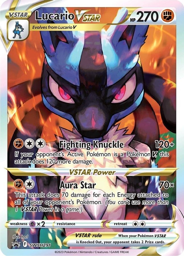 Buy Pokemon cards Australia - Lucario VSTAR SWSH291 - Premium Raw Card from Monster Mart - Pokémon Card Emporium - Shop now at Monster Mart - Pokémon Cards Australia. BF20, MMB20, Promo, VSTAR