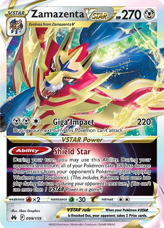 Buy Pokemon cards Australia - Zamazenta VSTAR 099/159 - Premium Raw Card from Monster Mart - Pokémon Card Emporium - Shop now at Monster Mart - Pokémon Cards Australia. Crown Zenith, VSTAR