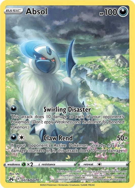 Buy Pokemon cards Australia - Absol GG16/GG70 - Premium Raw Card from Monster Mart - Pokémon Card Emporium - Shop now at Monster Mart - Pokémon Cards Australia. Crown Zenith, Galarian Gallery