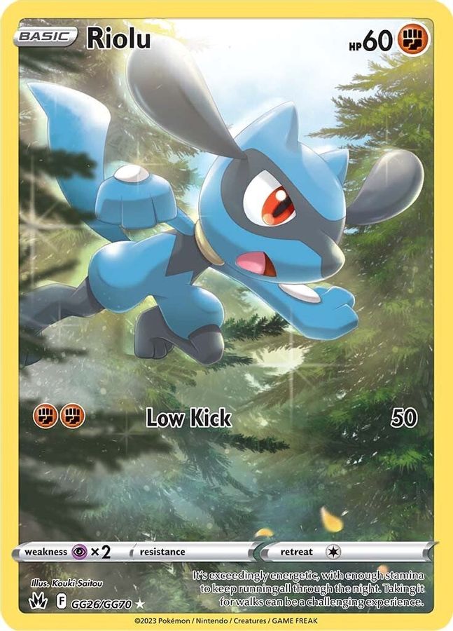 Buy Pokemon cards Australia - Riolu GG26/GG70 - Premium Raw Card from Monster Mart - Pokémon Card Emporium - Shop now at Monster Mart - Pokémon Cards Australia. Crown Zenith, Galarian Gallery