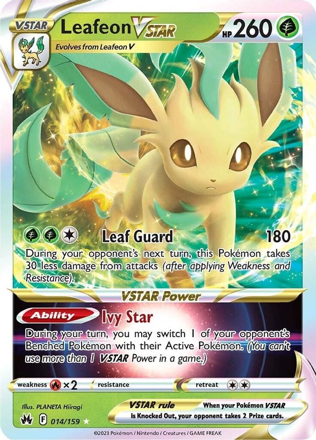 Buy Pokemon cards Australia - Leafeon VSTAR 014/159 - Premium Raw Card from Monster Mart - Pokémon Card Emporium - Shop now at Monster Mart - Pokémon Cards Australia. Crown Zenith, VSTAR