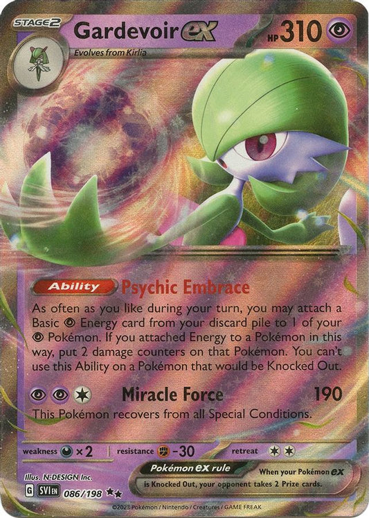Buy Pokemon cards Australia - Gardevoir EX 086/198 - Premium Raw Card from Monster Mart - Pokémon Card Emporium - Shop now at Monster Mart - Pokémon Cards Australia. EX, MMB50, Scarlet & Violet, Scarlet & Violet Base Set