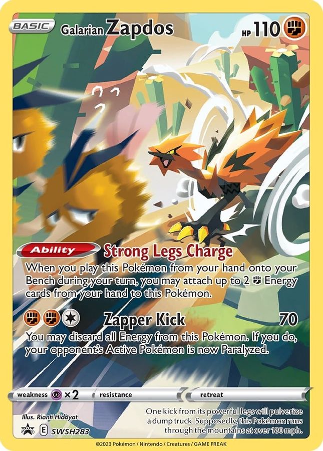 Buy Pokemon cards Australia - Zapdos SWSH283 - Premium Raw Card from Monster Mart - Pokémon Card Emporium - Shop now at Monster Mart - Pokémon Cards Australia. Promo