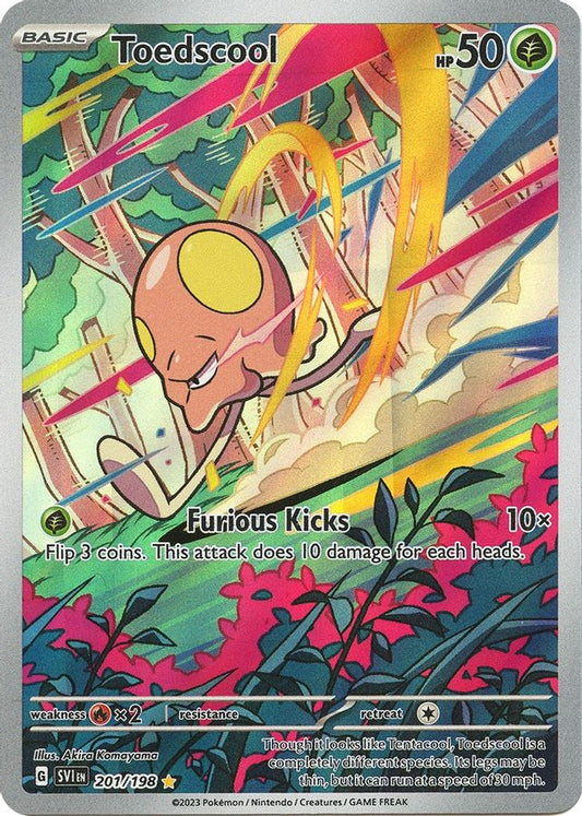 Buy Pokemon cards Australia - Toedscool 201/198 - Premium Raw Card from Monster Mart - Pokémon Card Emporium - Shop now at Monster Mart - Pokémon Cards Australia. Illustration Rare, Scarlet & Violet, Scarlet & Violet Base Set
