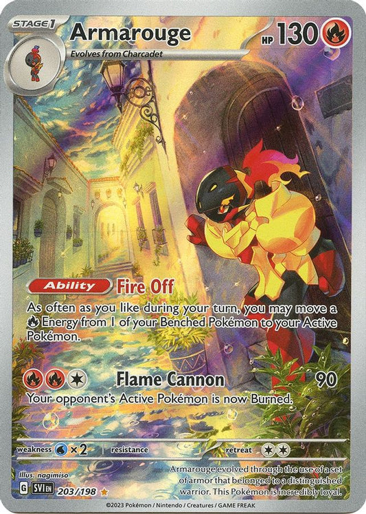 Buy Pokemon cards Australia - Armarouge 203/198 - Premium Raw Card from Monster Mart - Pokémon Card Emporium - Shop now at Monster Mart - Pokémon Cards Australia. Illustration Rare, Scarlet & Violet, Scarlet & Violet Base Set