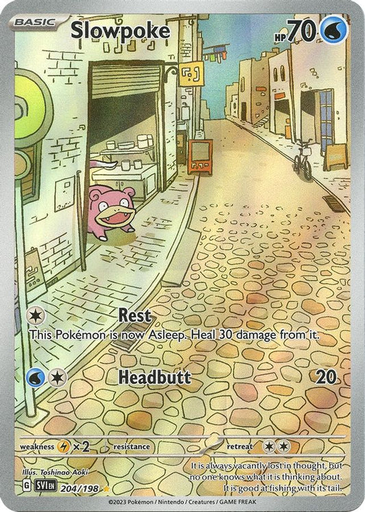 Buy Pokemon cards Australia - Slowpoke 204/198 - Premium Raw Card from Monster Mart - Pokémon Card Emporium - Shop now at Monster Mart - Pokémon Cards Australia. Illustration Rare, Scarlet & Violet, Scarlet & Violet Base Set