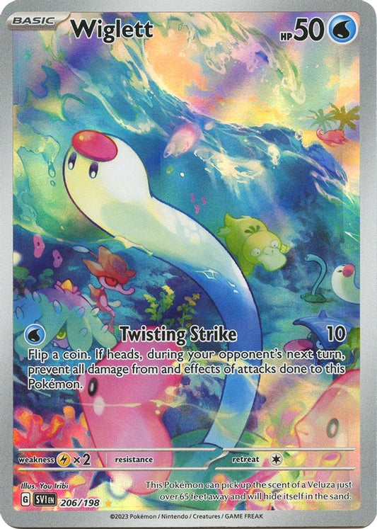 Buy Pokemon cards Australia - Wiglett 206/198 - Premium Raw Card from Monster Mart - Pokémon Card Emporium - Shop now at Monster Mart - Pokémon Cards Australia. Illustration Rare, Scarlet & Violet, Scarlet & Violet Base Set