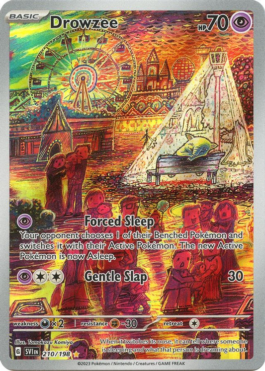 Buy Pokemon cards Australia - Drowzee 210/198 - Premium Raw Card from Monster Mart - Pokémon Card Emporium - Shop now at Monster Mart - Pokémon Cards Australia. Illustration Rare, Scarlet & Violet, Scarlet & Violet Base Set