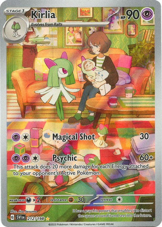 Buy Pokemon cards Australia - Kirlia 212/198 - Premium Raw Card from Monster Mart - Pokémon Card Emporium - Shop now at Monster Mart - Pokémon Cards Australia. Illustration Rare, Scarlet & Violet, Scarlet & Violet Base Set