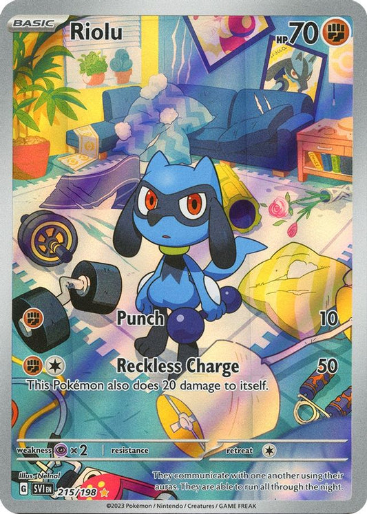 Buy Pokemon cards Australia - Riolu 215/198 - Premium Raw Card from Monster Mart - Pokémon Card Emporium - Shop now at Monster Mart - Pokémon Cards Australia. Illustration Rare, Scarlet & Violet, Scarlet & Violet Base Set