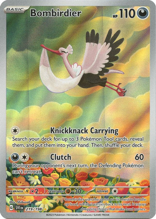 Buy Pokemon cards Australia - Bombirdier 219/198 - Premium  from Monster Mart - Pokémon Card Emporium - Shop now at Monster Mart - Pokémon Cards Australia. Illustration Rare, Scarlet & Violet, Scarlet & Violet Base Set