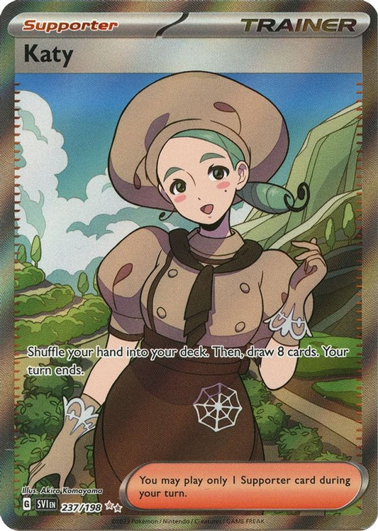 Buy Pokemon cards Australia - Katy 237/198 - Premium Raw Card from Monster Mart - Pokémon Card Emporium - Shop now at Monster Mart - Pokémon Cards Australia. Scarlet & Violet, Scarlet & Violet Base Set, Trainer