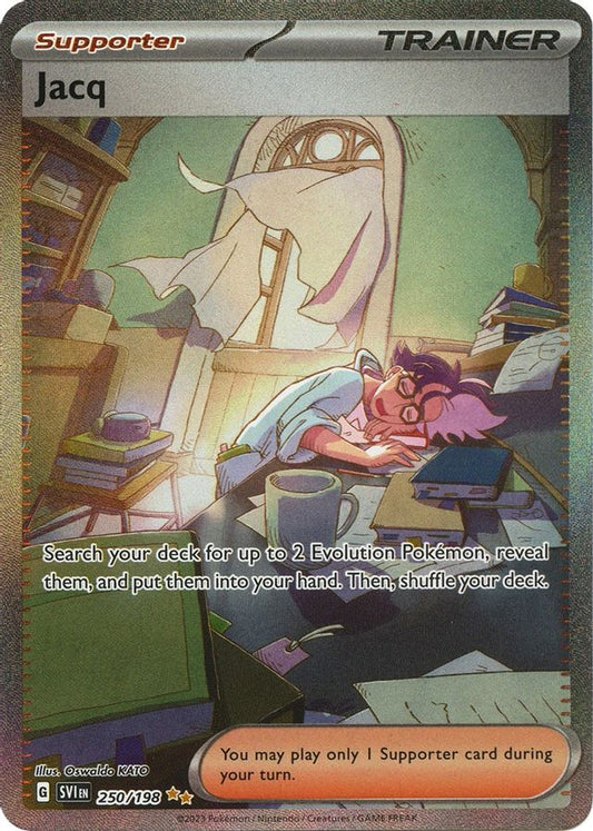 Buy Pokemon cards Australia - Jacq 250/198 - Premium Raw Card from Monster Mart - Pokémon Card Emporium - Shop now at Monster Mart - Pokémon Cards Australia. BF20, Scarlet & Violet, Scarlet & Violet Base Set, Special Illustration Rare