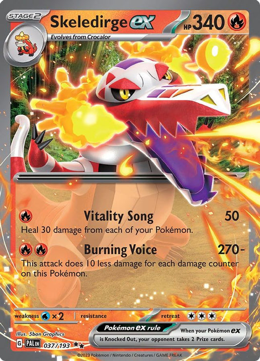 Buy Pokemon cards Australia - Skeledirge EX 037/193 - Premium  from Monster Mart - Pokémon Card Emporium - Shop now at Monster Mart - Pokémon Cards Australia. EX, Paldea Evolved