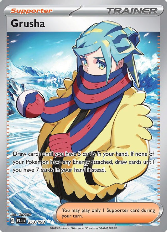 Buy Pokemon cards Australia - Grusha 253/193 - Premium Raw Card from Monster Mart - Pokémon Card Emporium - Shop now at Monster Mart - Pokémon Cards Australia. Paldea Evolved, Trainer