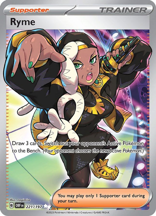 Buy Pokemon cards Australia - Ryme 221/197 - Premium Raw Card from Monster Mart - Pokémon Card Emporium - Shop now at Monster Mart - Pokémon Cards Australia. BF20, MMB10, Obsidian Flames, Trainer