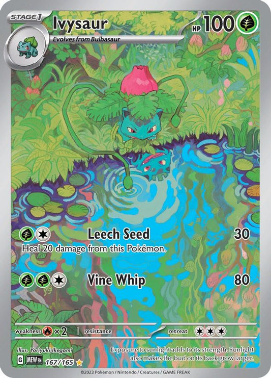 Buy Pokemon cards Australia - Ivysaur 167/165 - Premium Raw Card from Monster Mart - Pokémon Card Emporium - Shop now at Monster Mart - Pokémon Cards Australia. 151, Illustration Rare