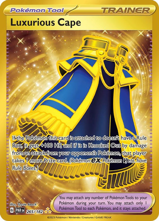 Buy Pokemon cards Australia - Luxurious Cape 265/182 - Premium Raw Card from Monster Mart - Pokémon Card Emporium - Shop now at Monster Mart - Pokémon Cards Australia. Gold, Hyper Rare, Trainer