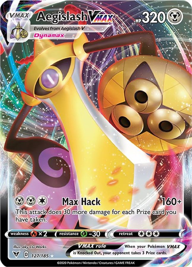 Aegislash VMAX 127/185 - Monster Mart - Pokémon Cards Australia