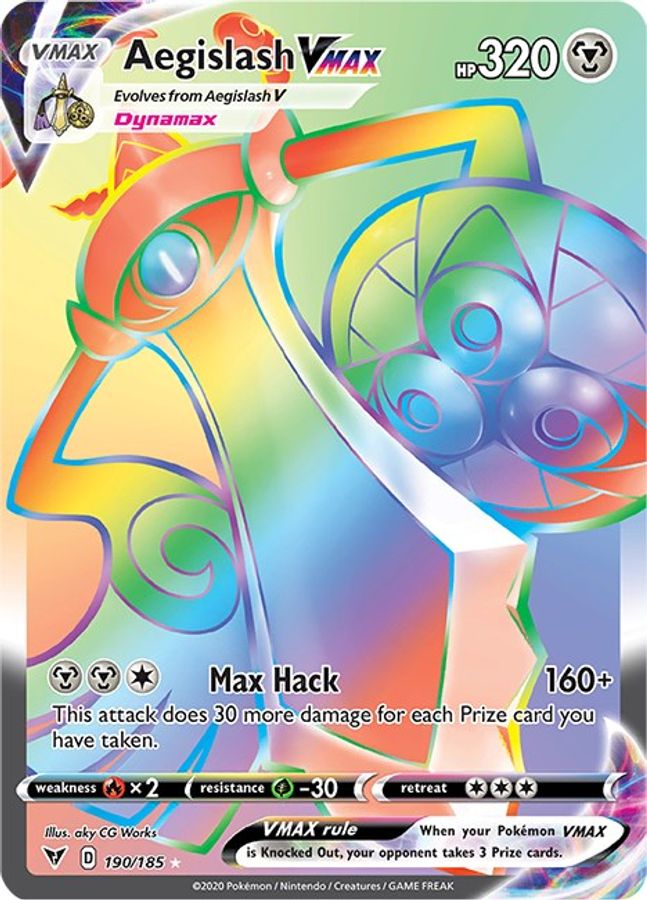 Aegislash VMAX 190/185 - Monster Mart - Pokémon Cards Australia